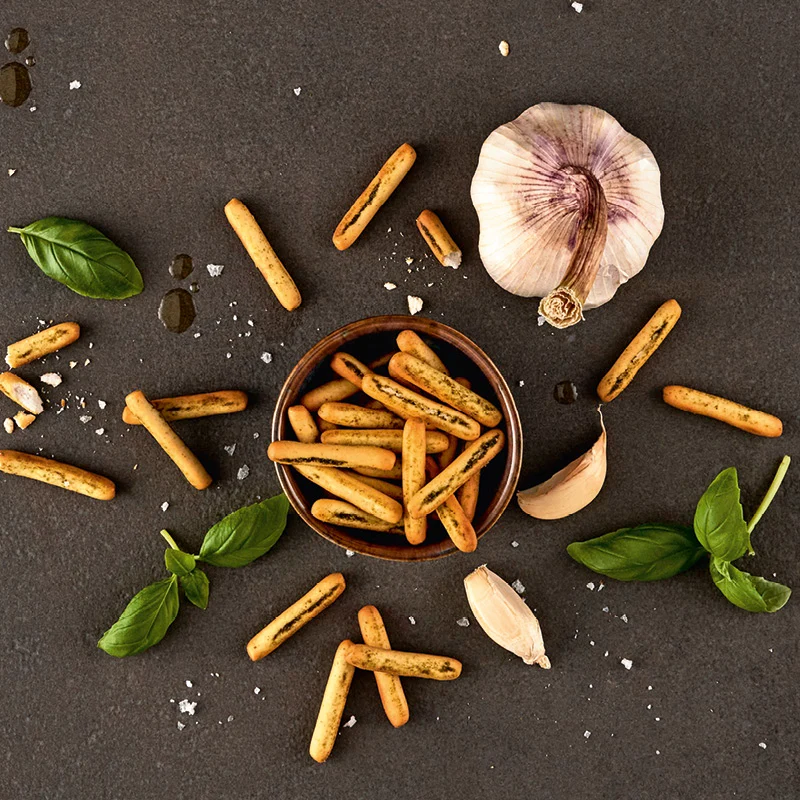 Grissini mit Basilikum & Knoblauch