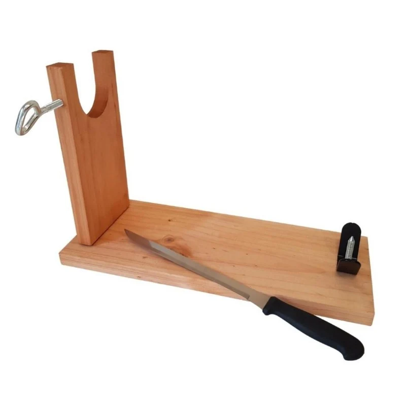 Holzschinkenhalter mit Schinkenmesser