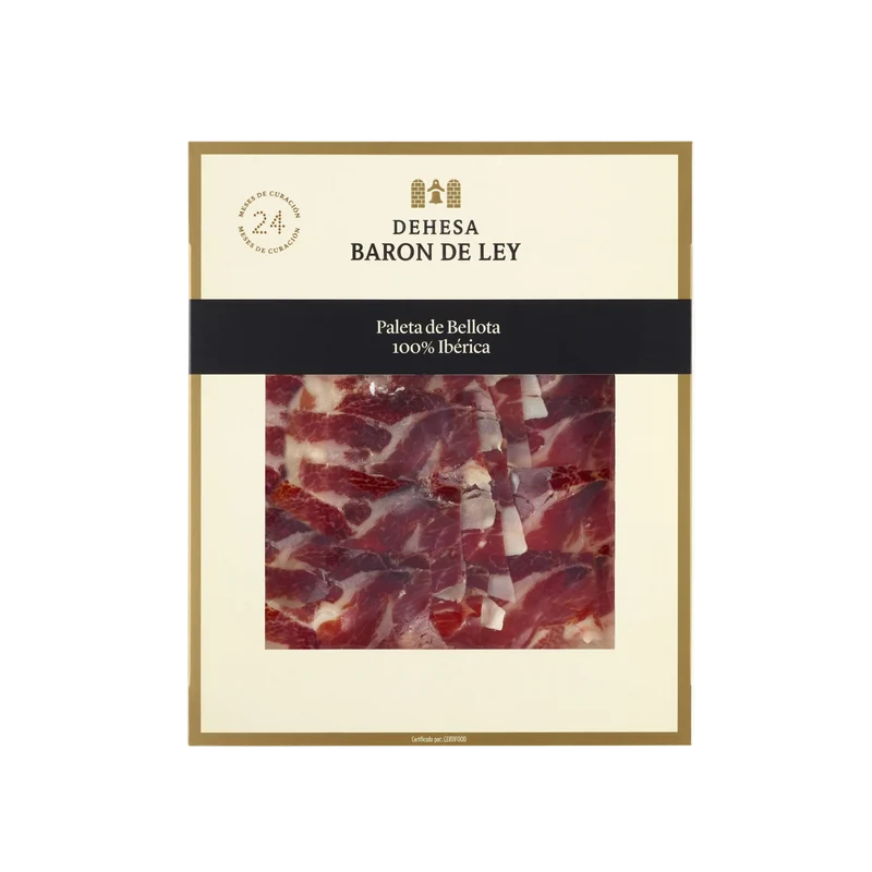 IBERISCHE VORDERSCHINKEN 100% BELLOTA - Paleta de Bellota - Dehesa Barón de Ley (80g)