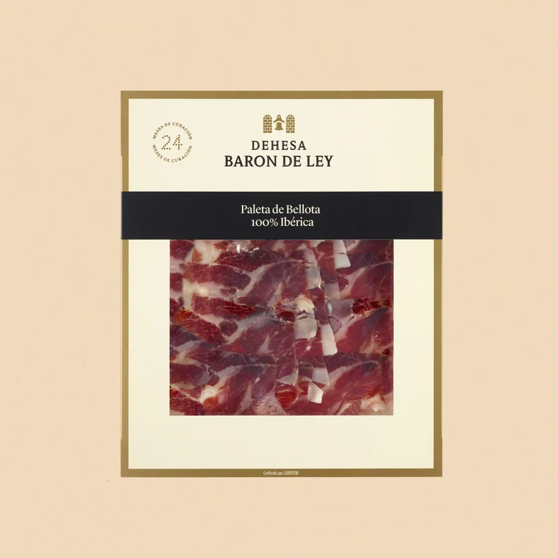 IBERISCHE VORDERSCHINKEN 100% BELLOTA - Paleta de Bellota - Dehesa Barón de Ley (80g)