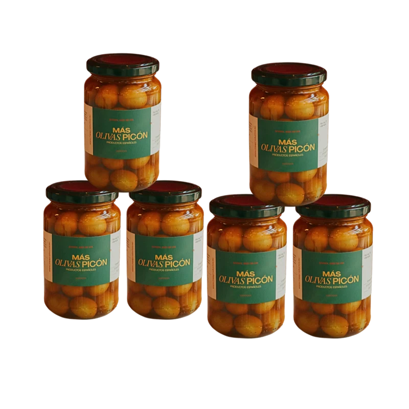 Eingelegte Grüne OLIVEN MÁS PICÓN (6x380g)