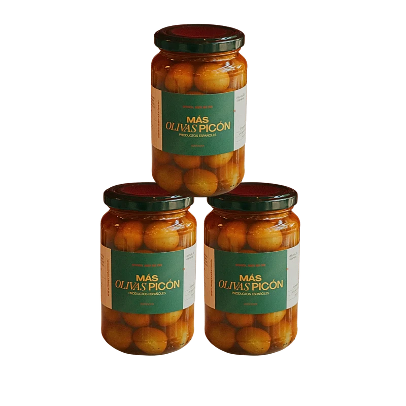 Eingelegte Grüne OLIVEN MÁS PICÓN (3x380g)