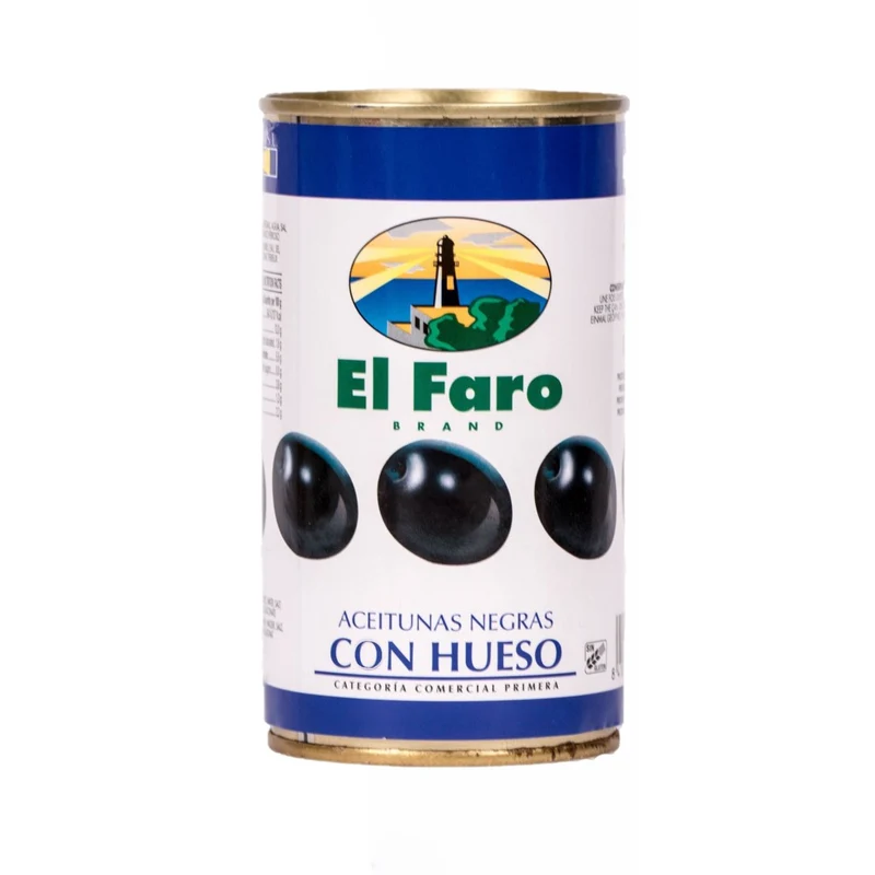 El Faro Schwarze Oliven mit Kern 0,19kg