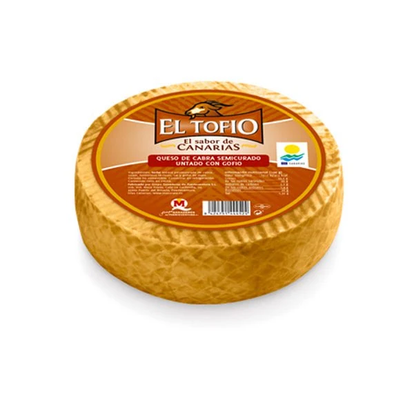 1000 g El Tofio Ziegenkäse mit Gofio (Getreide) eingeriebener Rinde