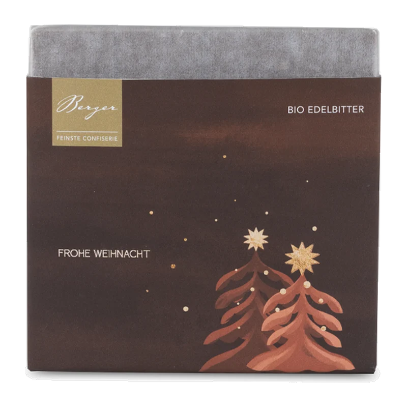 Bio Edelbitterschokolade – Frohe Weihnachten