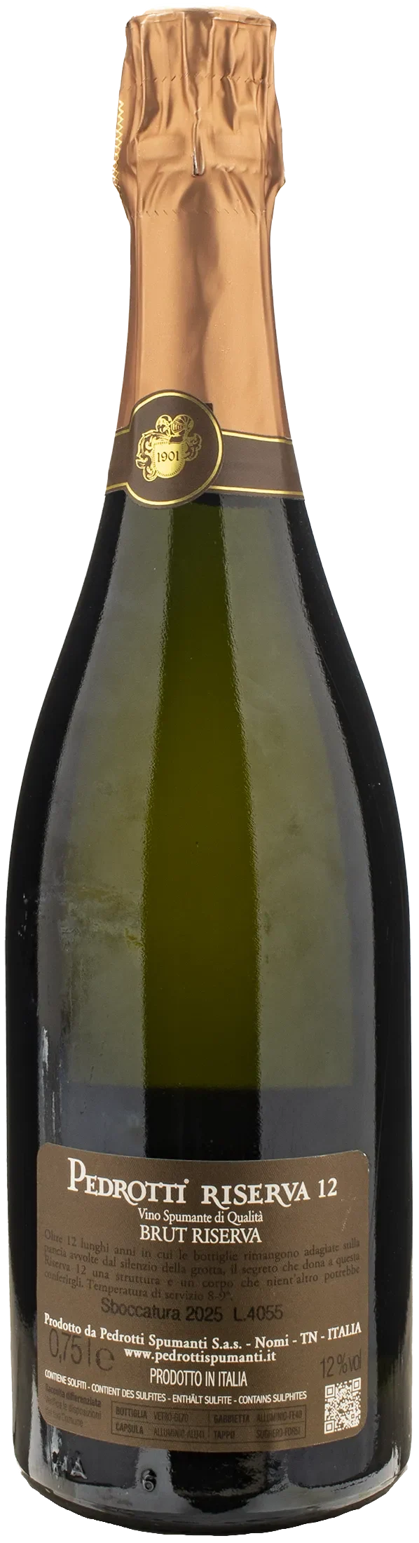 Pedrotti Trento Brut Riserva 12 Metodo Classico