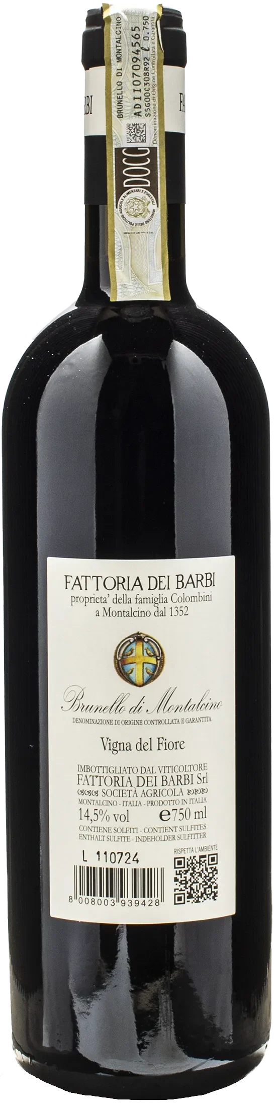Fattoria dei Barbi Brunello di Montalcino Vigna del Fiore 2020