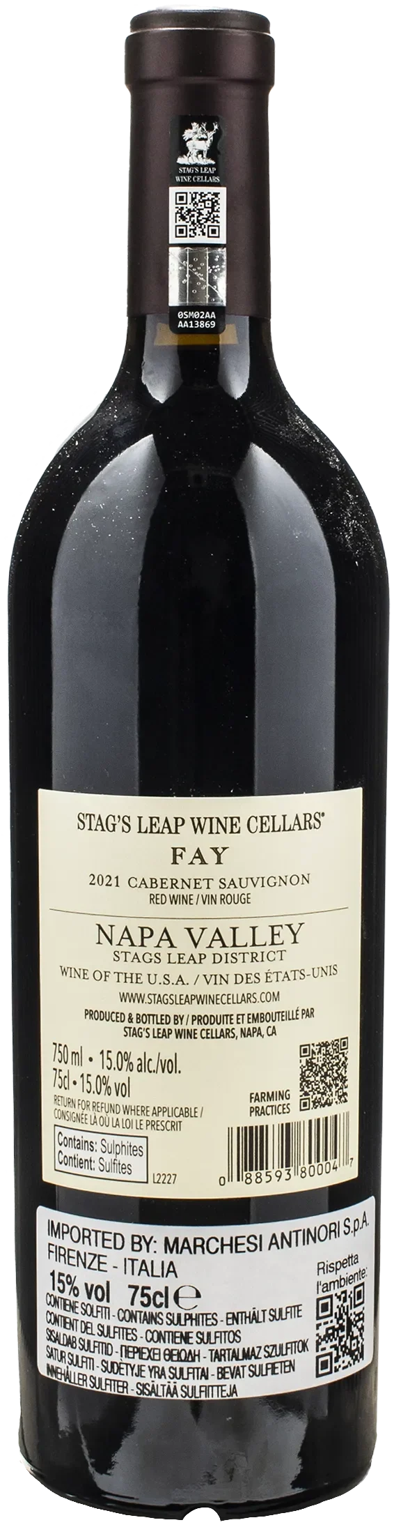 Stag's Leap Wine Cellars Fay Cabernet Sauvignon 2021