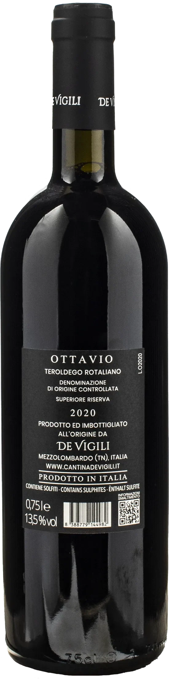 De Vigili Teroldego Rotaliano Superiore Riserva Ottavio 2020