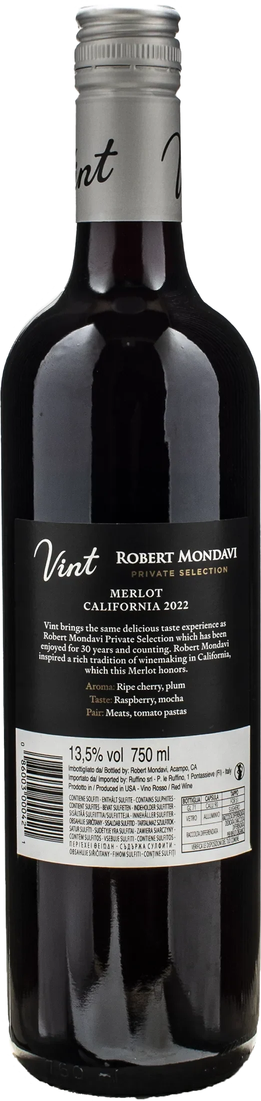 Robert Mondavi Private Selection Merlot Vint 2022