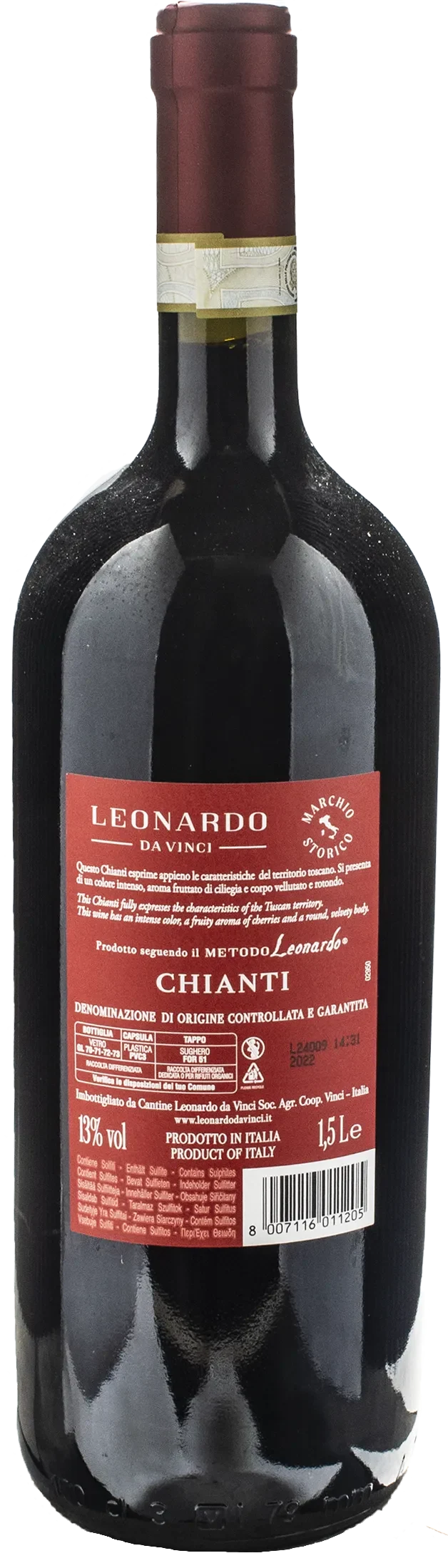 Leonardo da Vinci Vitruviano Chianti Magnum 2022