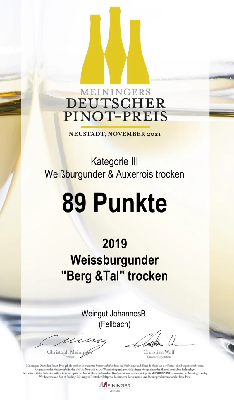 2024 Weissburgunder „Berg &Tal“ Bio trocken