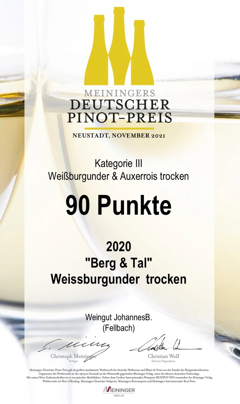 2024 Weissburgunder „Berg &Tal“ Bio trocken