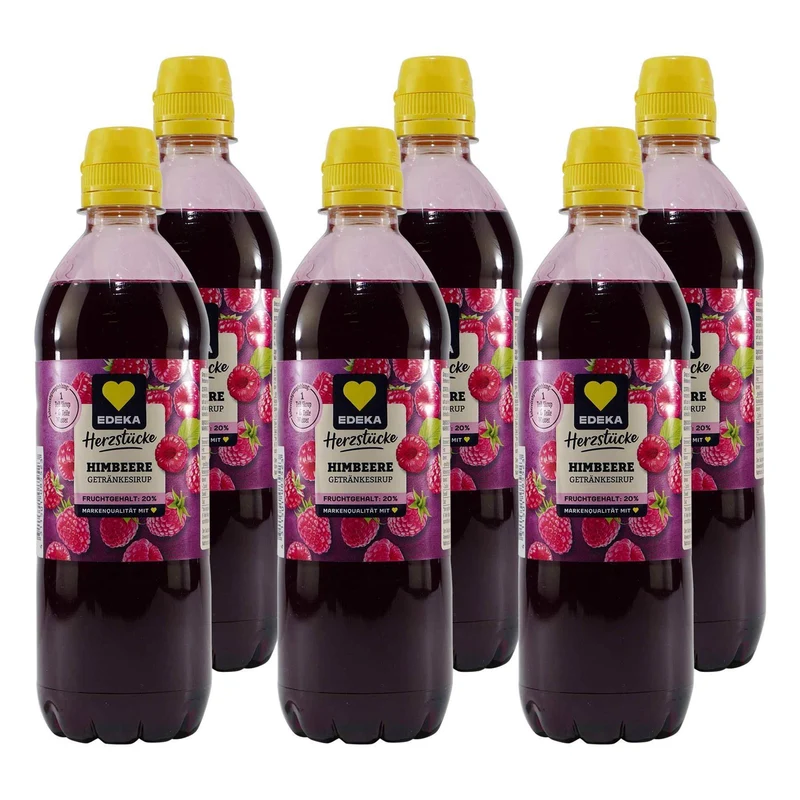 Herzstücke Himbeere Getränkesirup (6 x 0,5L)