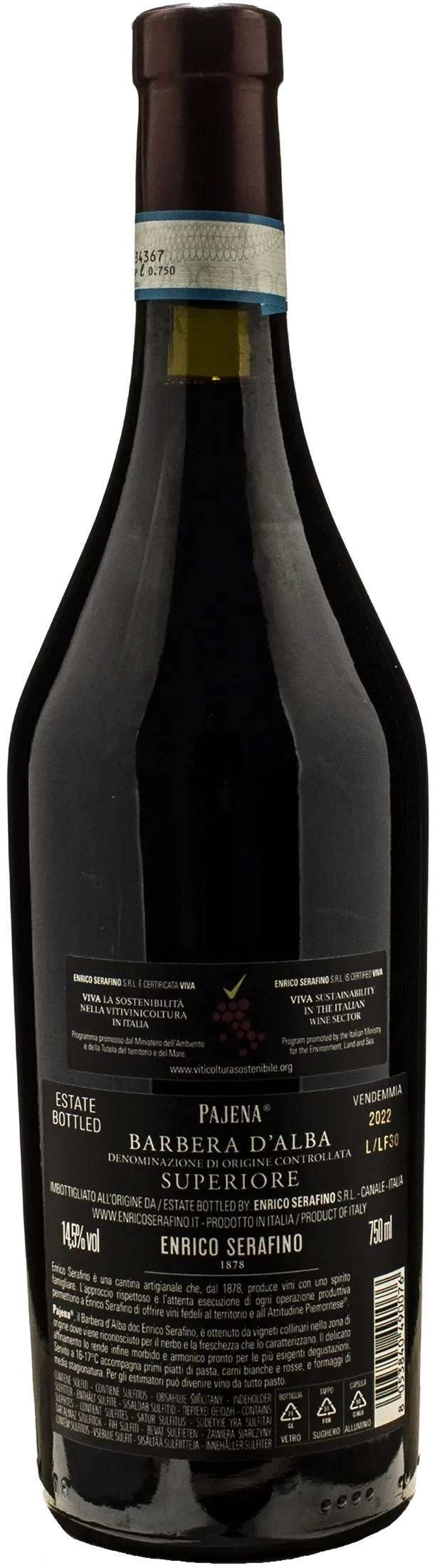 Enrico Serafino Barbera d'Alba Superiore Pajena 2022