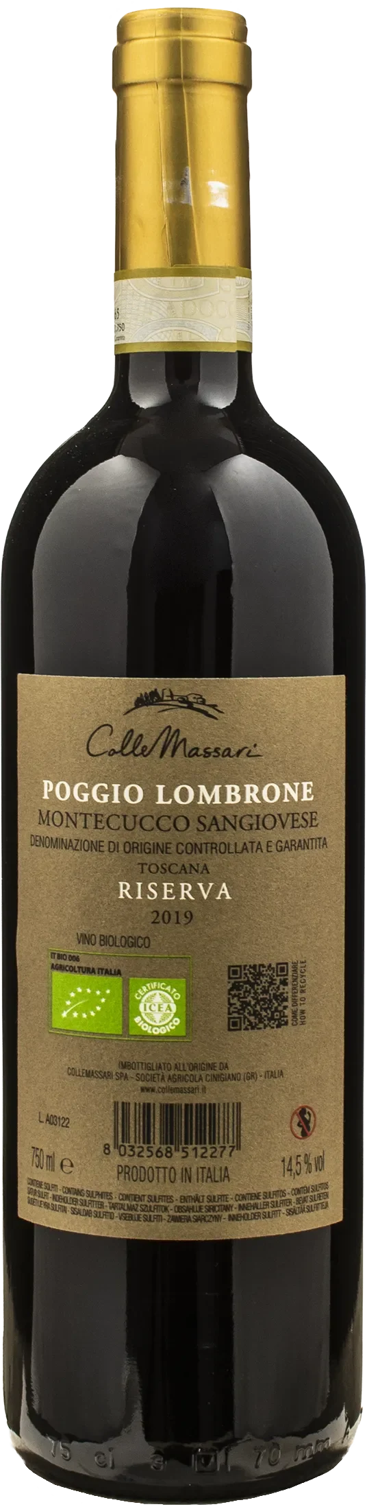 Collemassari Montecucco Sangiovese Riserva Poggio Lombrone 2019