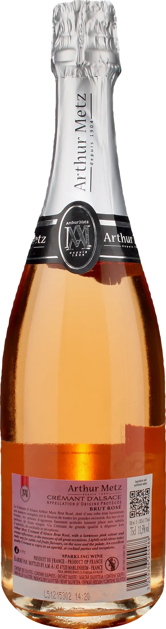 Arthur Metz Cremant d'Alsace Rosè Brut 2023