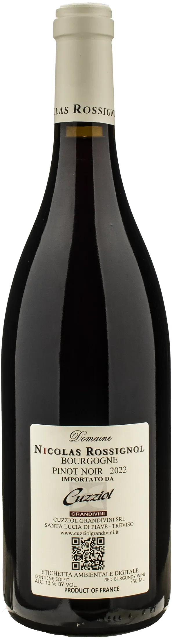 Nicolas Rossignol Bourgogne Pinot Noir 2022