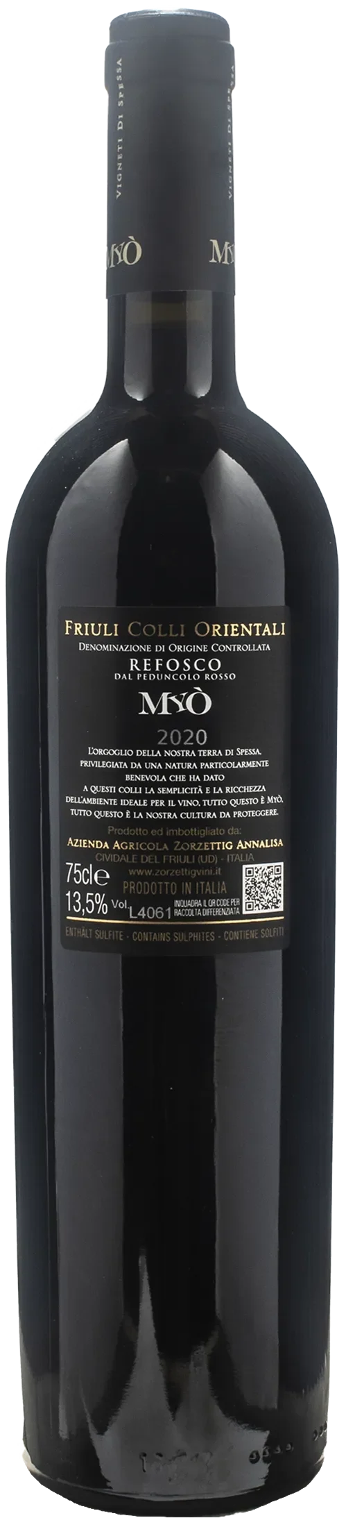 Zorzettig Myo Refosco dal Peduncolo Rosso 2020