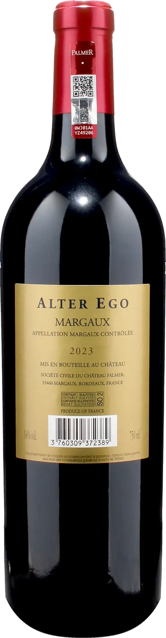 Chateau Palmer Margaux Alter Ego Medoc 2023