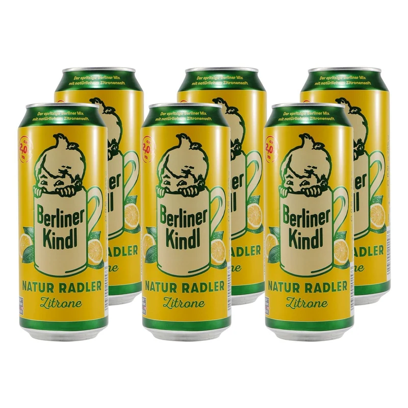 Berliner Kindl Natur Radler Zitrone (24 x 0,5L) EINWEG