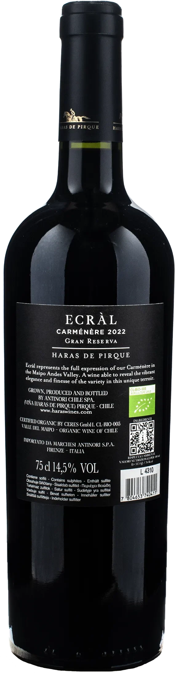 Haras de Pirque Carmenere Ecral Gran Reserva 2022