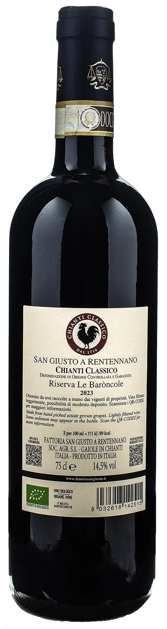San Giusto a Rentennano Chianti Classico Le Baròncole Riserva 2023