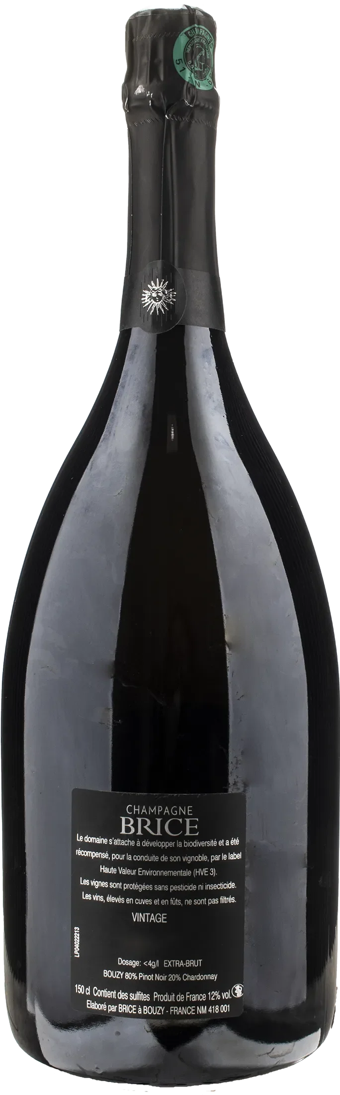 Brice Champagne Bouzy Vintage Grand Cru Extra Brut Magnum 2012