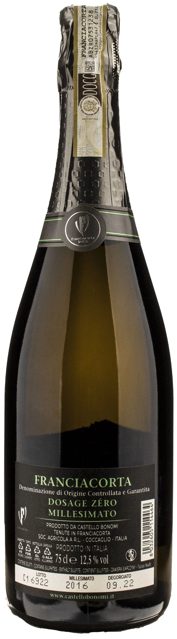 Castello Bonomi Franciacorta Dosage Zero 2016