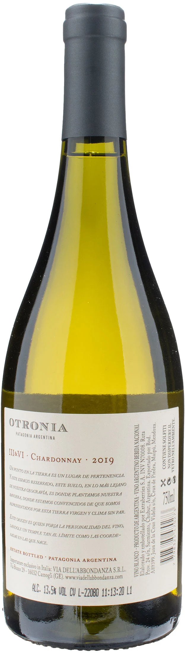 Bodega Otronia III & VI Patagonia Chardonnay 2019