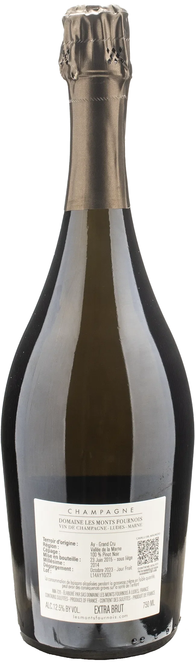 Domaine Les Monts Fournois Champagne Grand Cru Vallee Extra Brut 2014