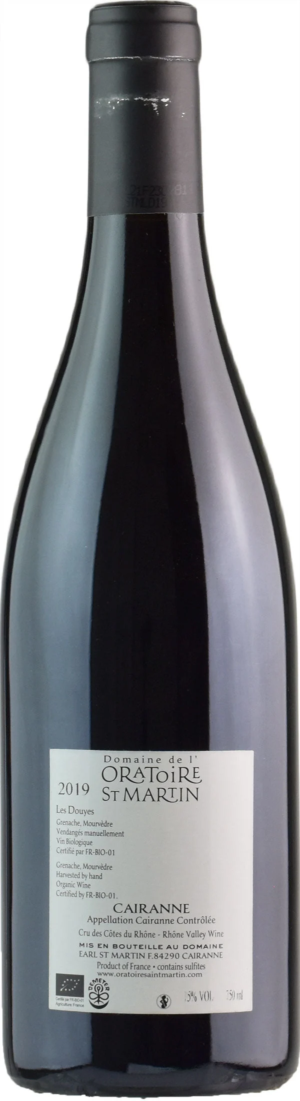 Oratoire de Saint Martin Cairanne Les Douyes Rouge 2019
