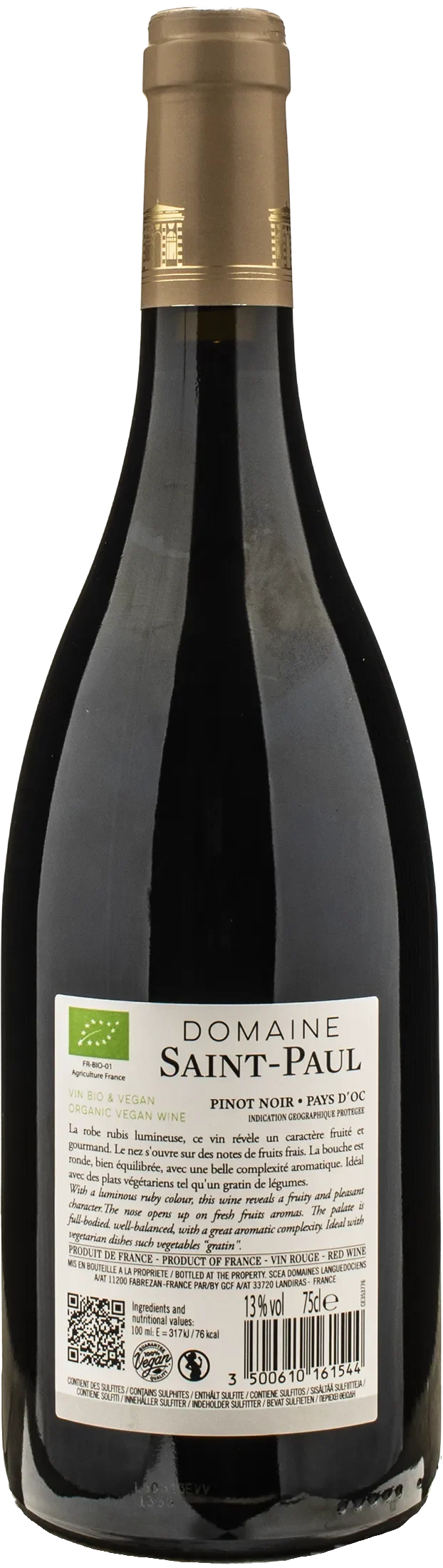 Domaine de Saint Paul Pinot Noir 2024