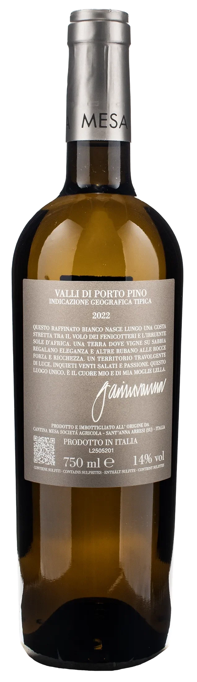 Mesa Valli di Porto Pino Bianco Galesa 2022