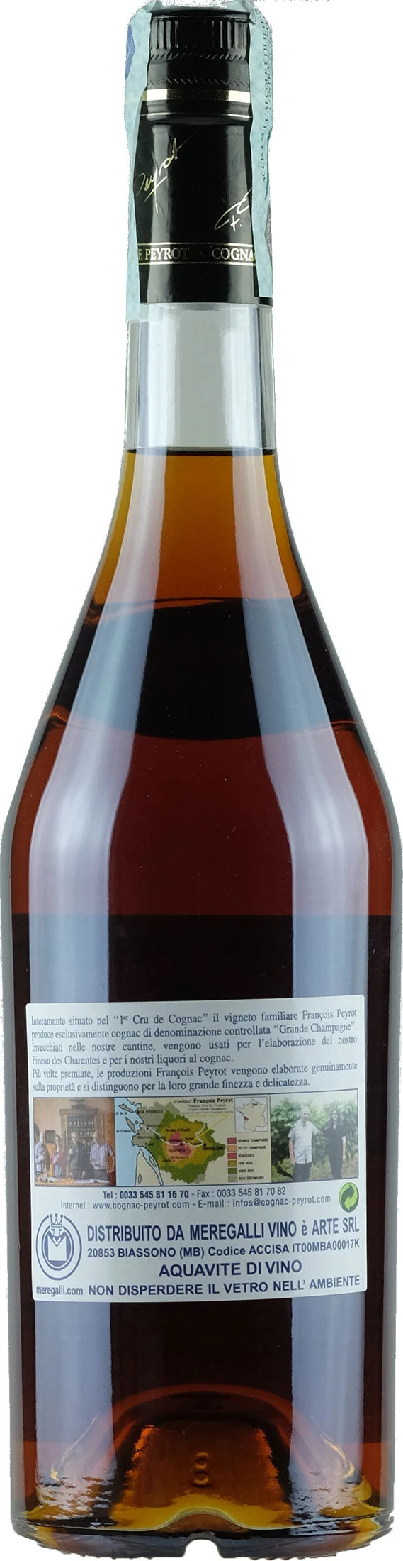 Peyrot Cognac Grande Fine Champagne 1er Cru de Cognac X.O 0.7L