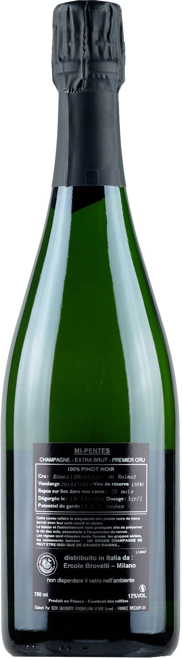 Lacourte Godbillon Champagne 1er Cru Mi Pentes Extra Brut