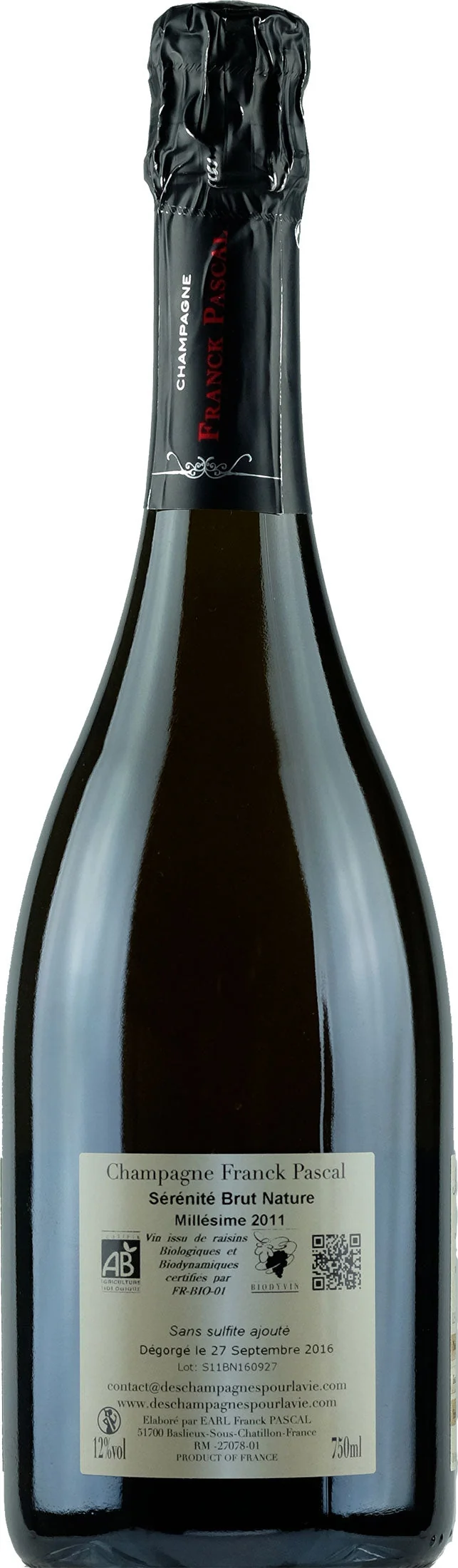 Franck Pascal Champagne Serenite Extra Brut