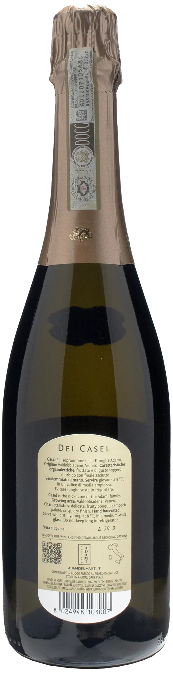 Adami Valdobbiadene Prosecco Superiore dei Casel Extra Dry