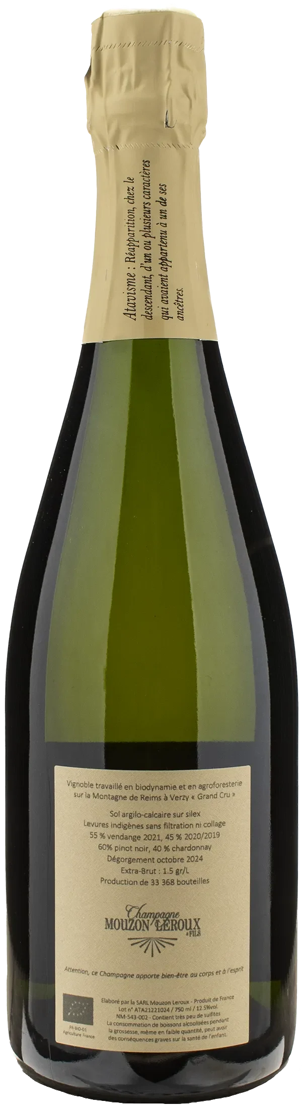 Mouzon Leroux Champagne L'Atavique Grand Cru Tradition Extra Brut