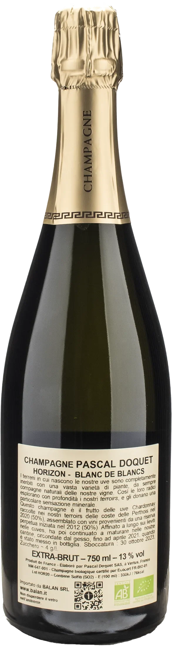 Pascal Doquet Champagne Blanc de Blanc Horizon Extra Brut