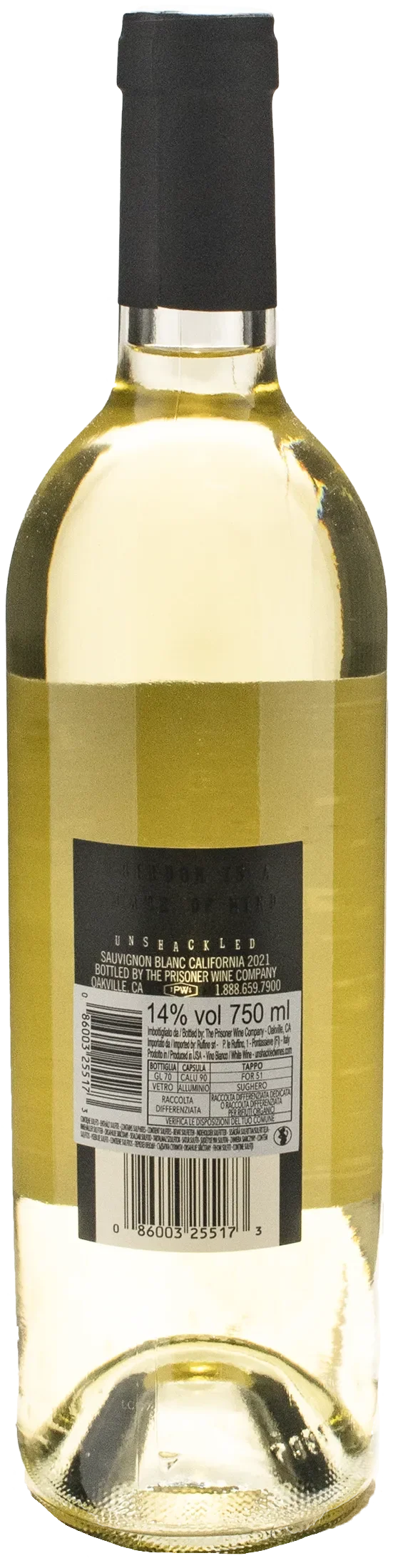 Unshackled Sauvignon Blanc 2021