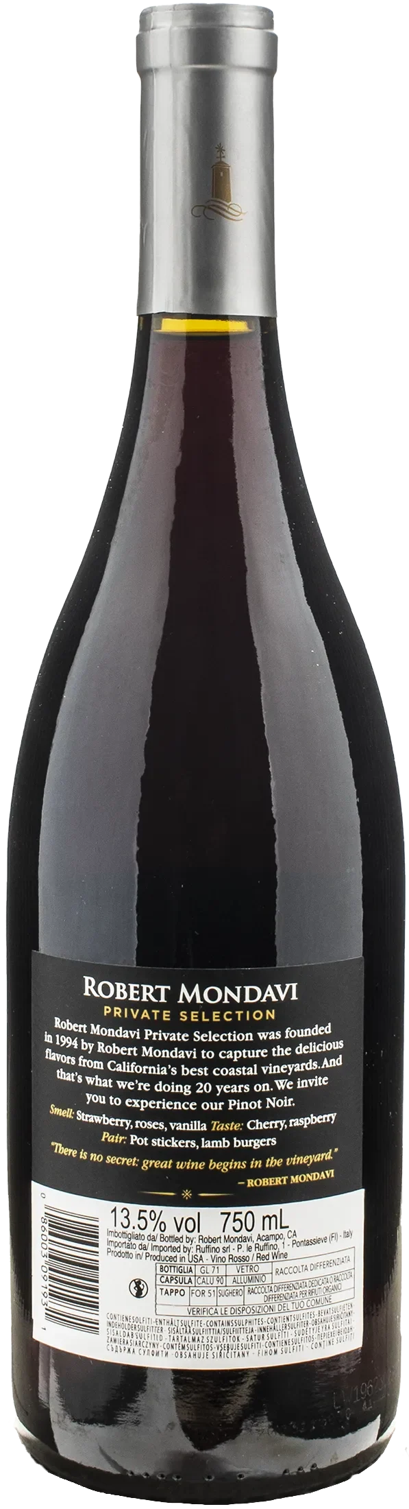 Robert Mondavi Private Selection Pinot Noir 2022