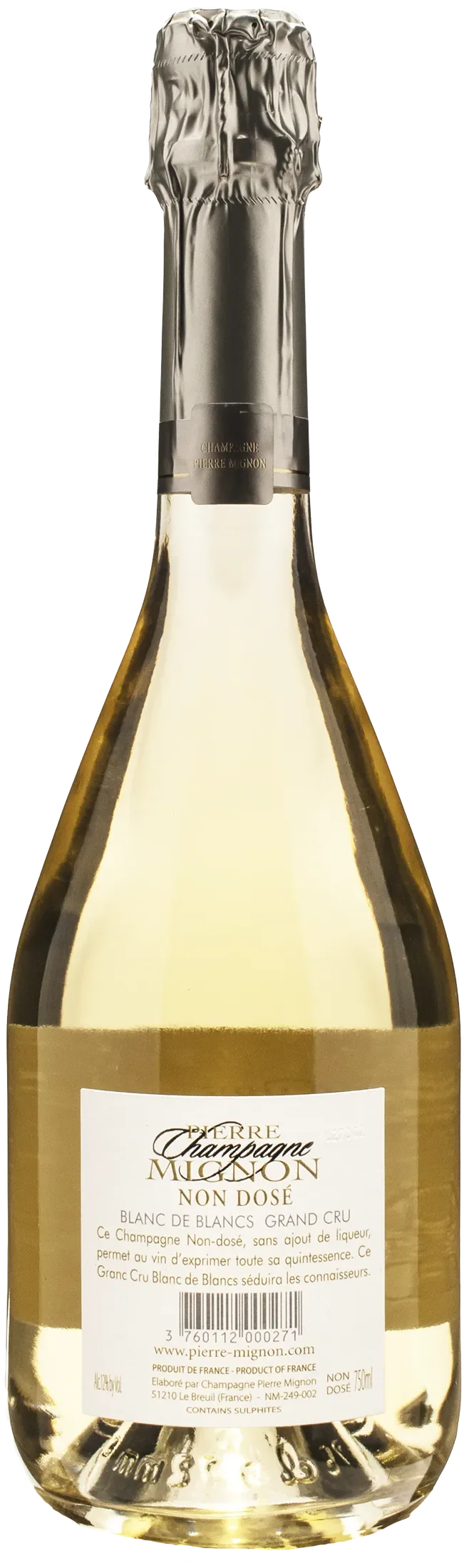 Pierre Mignon Champagne Blanc de Blancs Grand Cru Non Dose