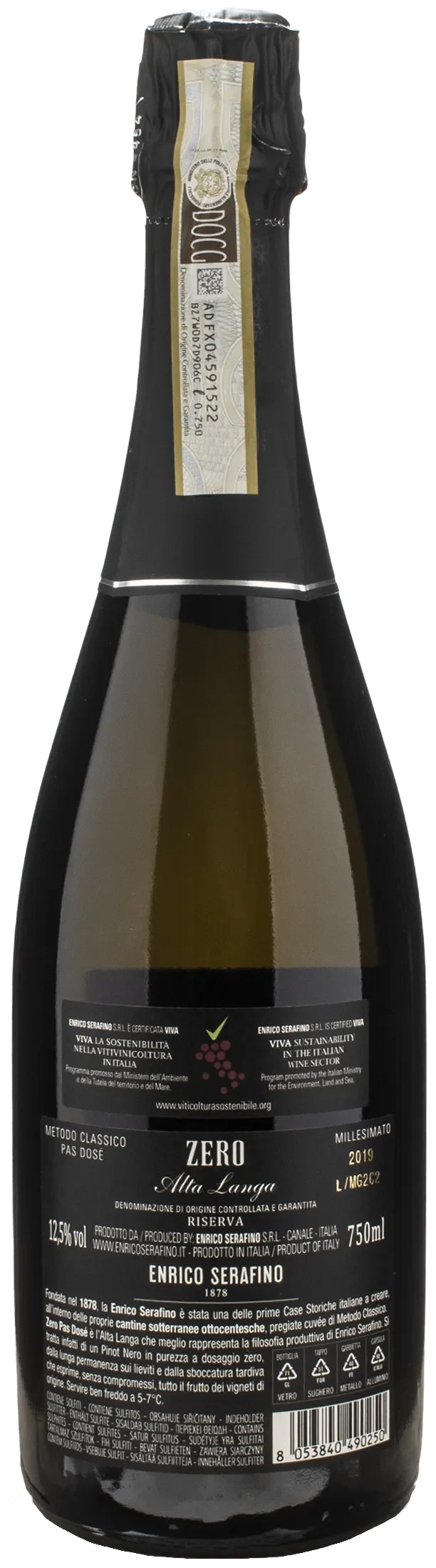Enrico Serafino Alta Langa Riserva Pas Dose Sboccatura Tardiva 2019