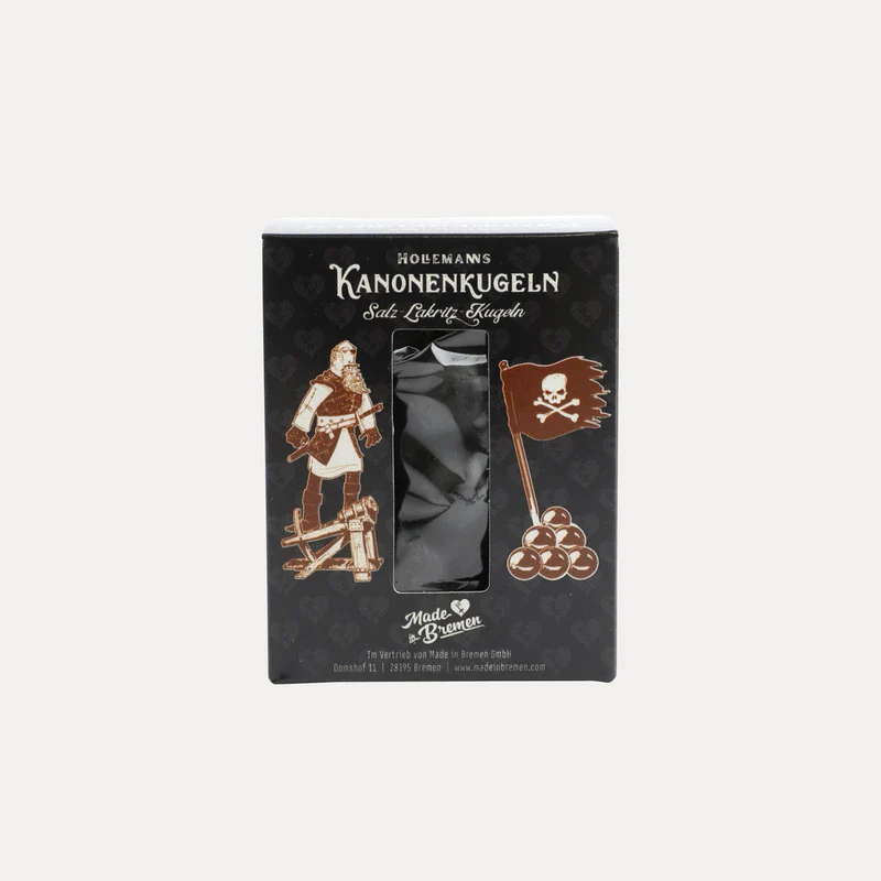 Hollemanns Kanonenkugeln – Salz-Lakritzkugeln – 80 g oder 175 g