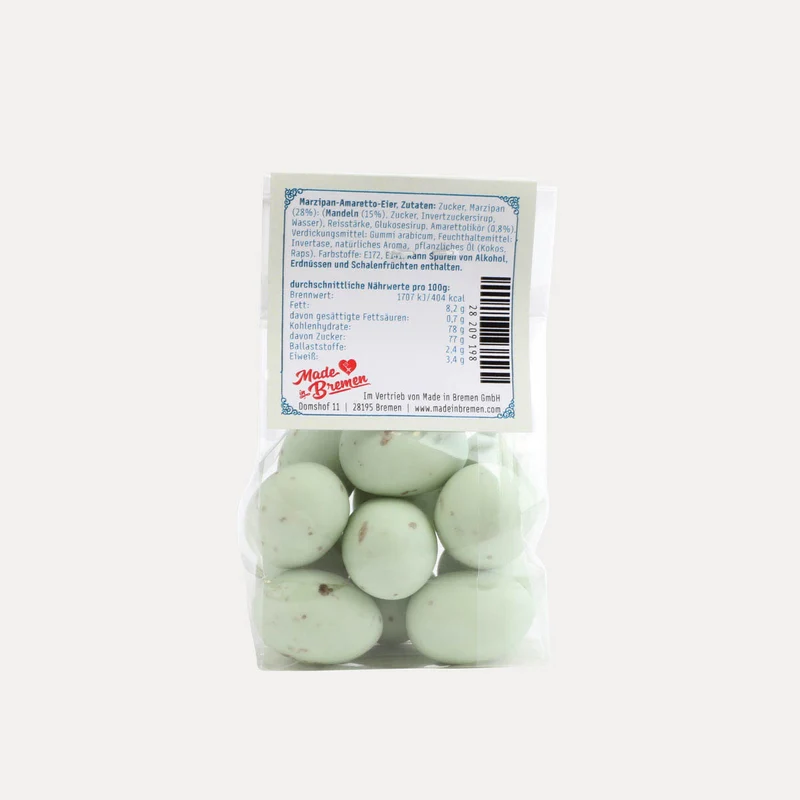 Möweneier – Dragees mit Marzipan Amaretto – 80 g oder 175 g