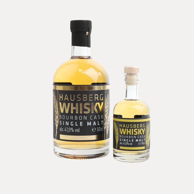 Limitierte Edition – Hausberg Whisky Single Malt Bourbon Cask – Holzbox – 500 ml