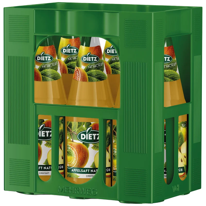 Dietz Apfelsaft naturtrüb 6x 1 Liter (MEHRWEG)