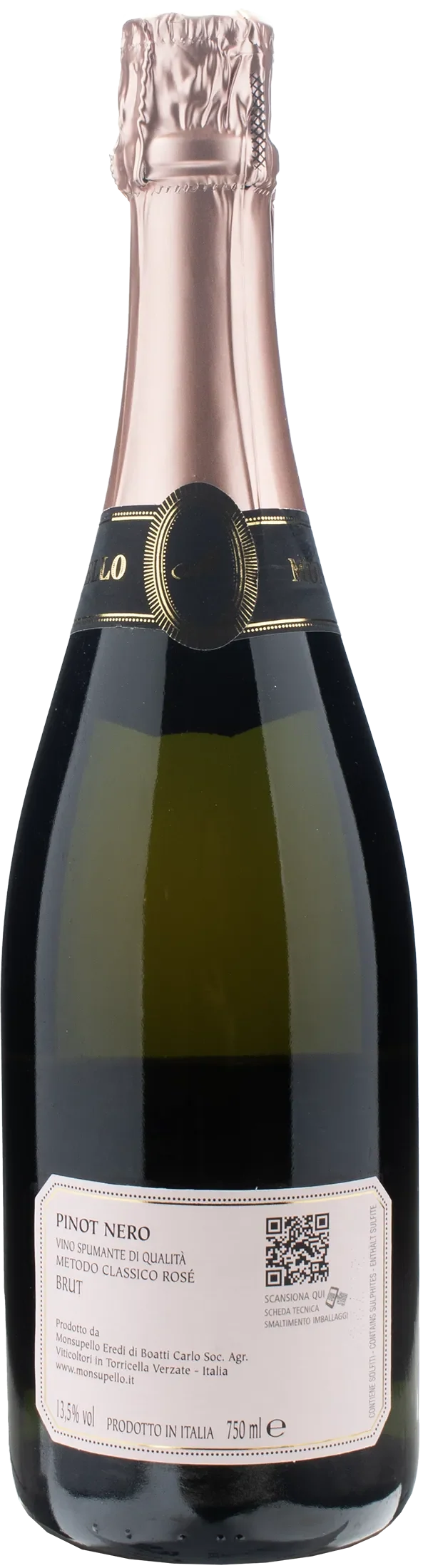 Monsupello Brut Metodo Classico Rosè