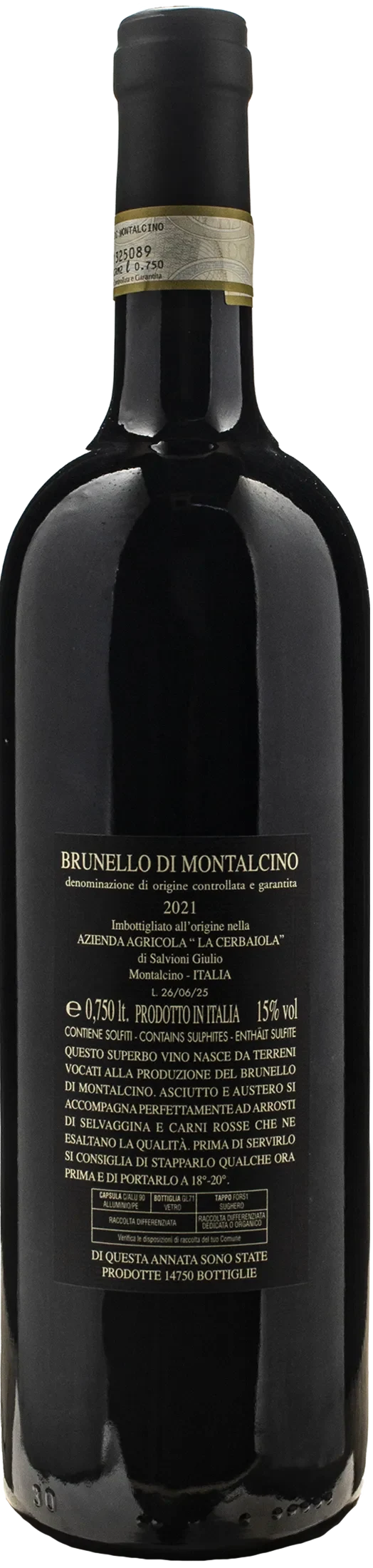 Salvioni La Cerbaiola Brunello di Montalcino 2021